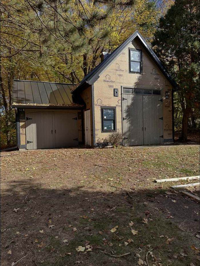 Garage with new siding